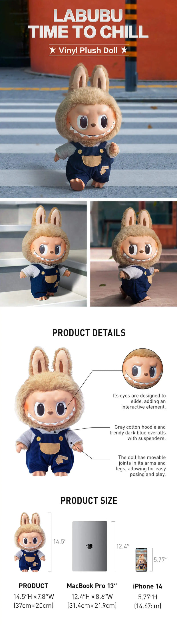 LABUBU Time to chill-Vinyl Plush Doll