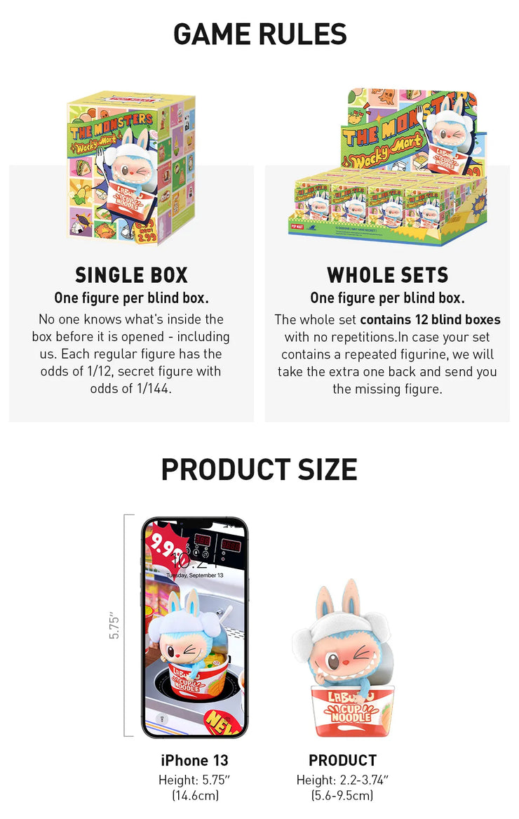 THE MONSTERS Wacky Mart Series Figures SINGLE BLIND BOX