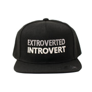 EXTROVERTED INTROVERT Embroidered Snapback - ADULT - Black