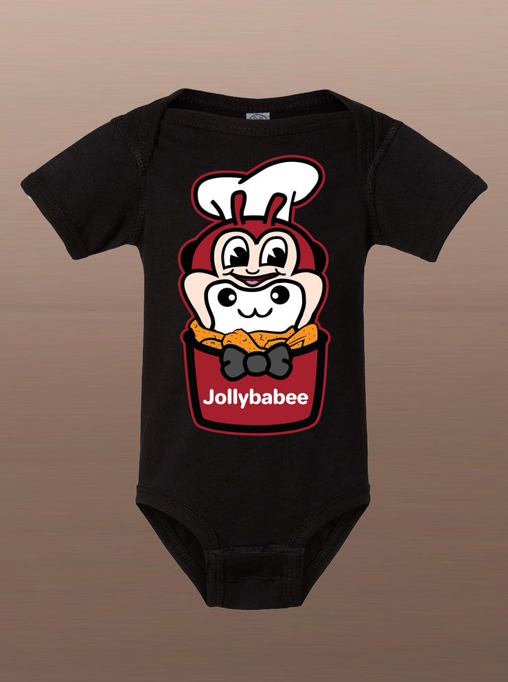 JollyBabee no.1 - ChickenJolly - Infant Baby Onesie - Black