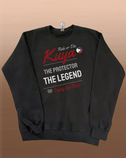 Kuya - Ride or Die - Spaghetti- Unisex Adult Crewneck Sweatshirt - Black