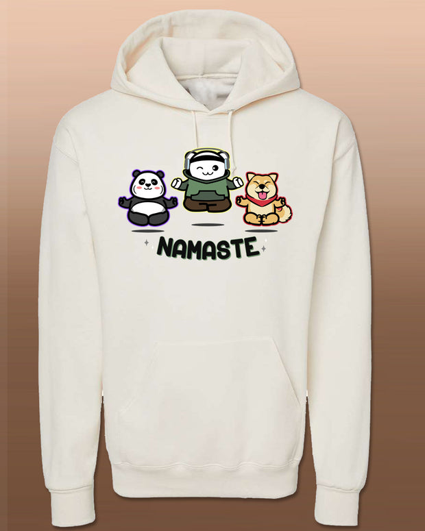 NAMASTE  - Unisex Adult Pullover Hoodie - Cream Heather