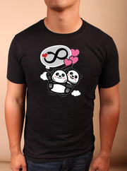 COMBO SET - Infinity Panda's - 2X Unisex Adult T-shirts - Black