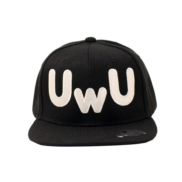 UwU  Embroidered Snapback - ADULT - Black