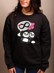 COMBO SET - Infinity Panda's -  2X Unisex Adult Crewneck Sweatshirts - Black