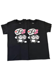 COMBO SET - Infinity Panda's - 2X Unisex Adult T-shirts - Black