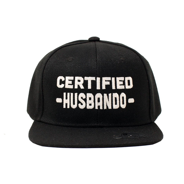 Certified Husbando Embroidered Snapback - ADULT - Black