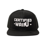 Certified WaifU Embroidered Snapback - ADULT - Black