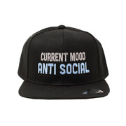 Current Mood Anti-Social Embroidered Snapback - ADULT - Black