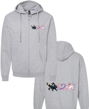 Dark Vs Fairy -  Unisex Adult Zipper Hoodie - Ash Grey