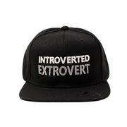 INTROVERTED EXTROVERT  Embroidered Snapback - ADULT - Black