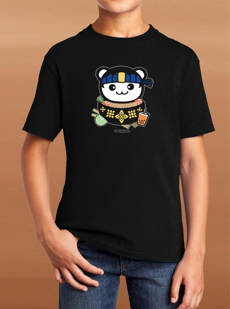 Rice Bowl Baby - PAD THAI - Youth/Kids T-shirt - Black