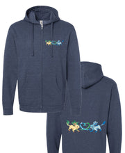 Leaf Vs Ice -  Unisex Adult Zipper Hoodie - Heather Blue