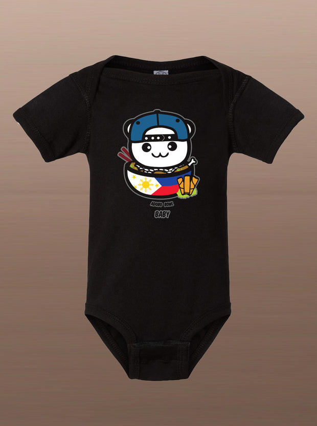 Rice Bowl Baby - Adobo - Infant Baby Onesie - Black