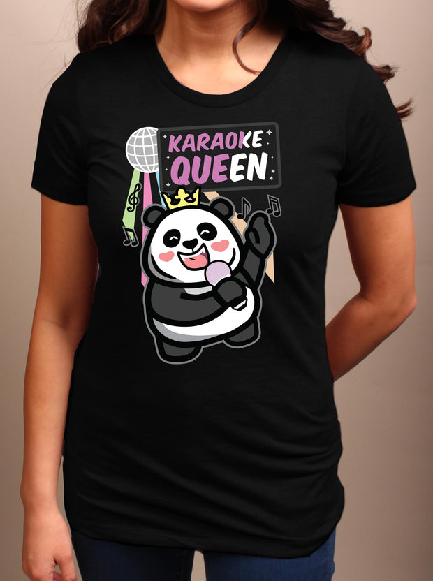 Karaoke Queen - Adult Women's T-shirt - Black