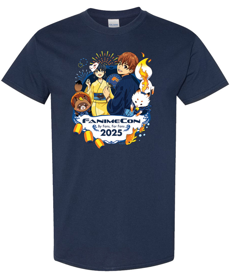 POST-CON Pre-Order -Official FANIMECON 2025 -Unisex T-shirt - Festival - navy