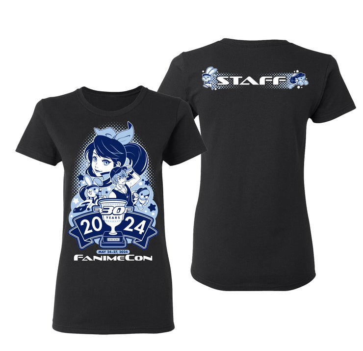 Pre-Order - FANIMECON STAFF 2024 - Women's Black T-shirt