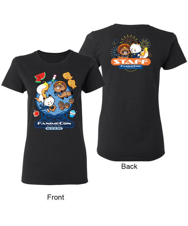 Pre-Order - FANIMECON STAFF 2025 - Women's Black T-shirt