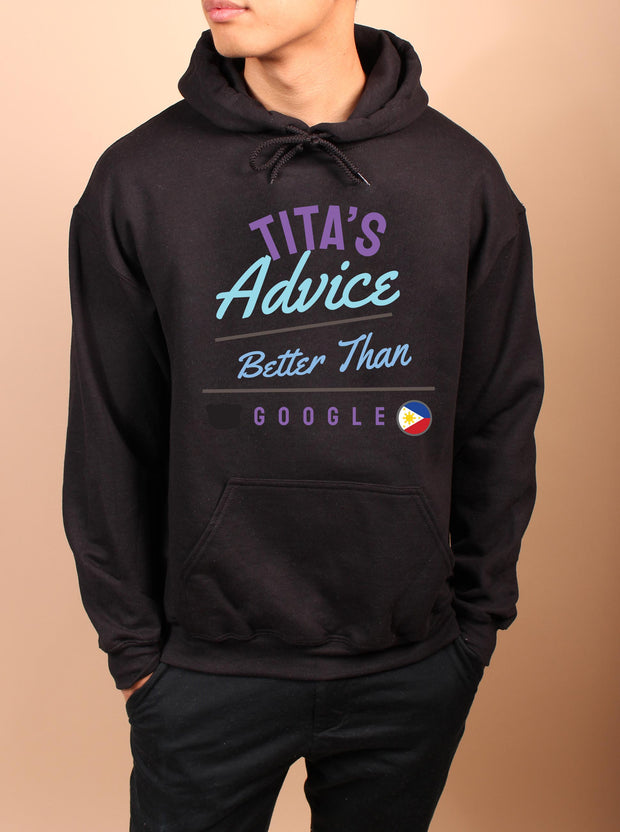 Tita's Advice - Better Than Google-  Unisex Adult Pullover Hoodie - Black