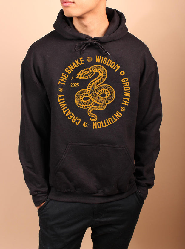 The Snake - Wood Snake 2025 - Unisex Adult Pullover Hoodie - Black