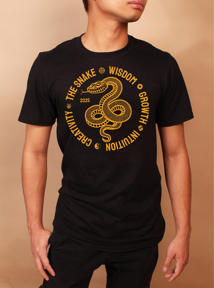 The Snake - Wood Snake 2025 - Unisex T-shirt - Black