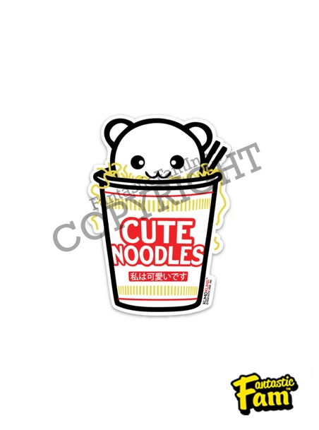 Cute Noodles Vinyl Sticker