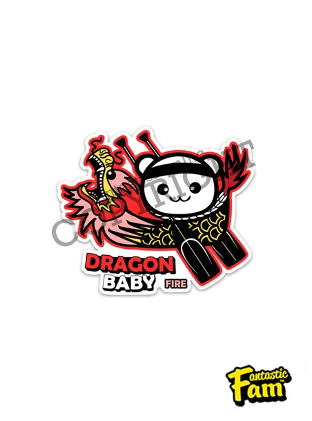 Dragon Baby Fire Vinyl Sticker