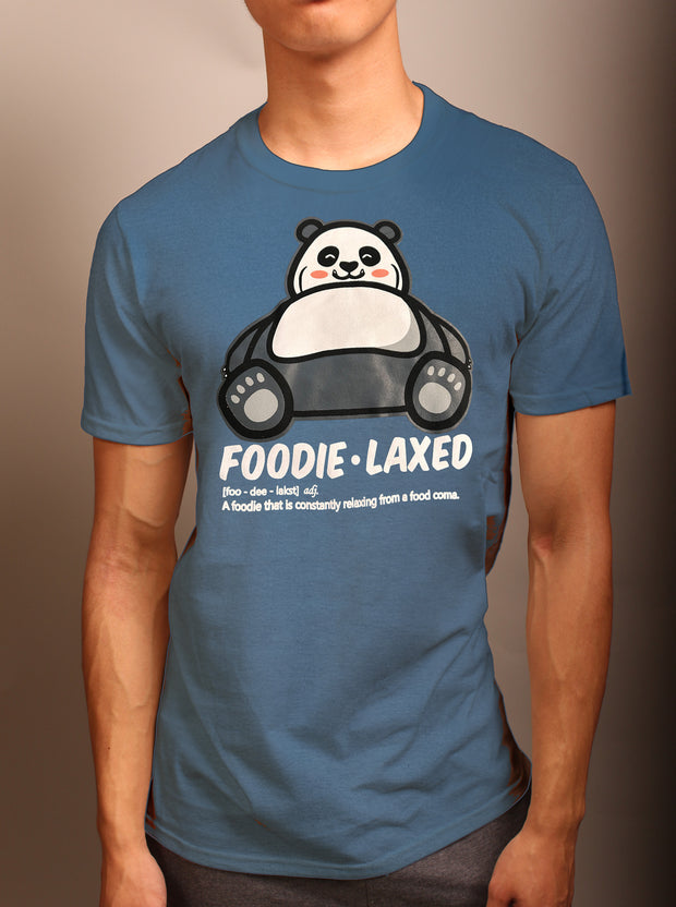 FOODIE-LAXED - Panda  - Unisex T-Shirt - Indigo Blue