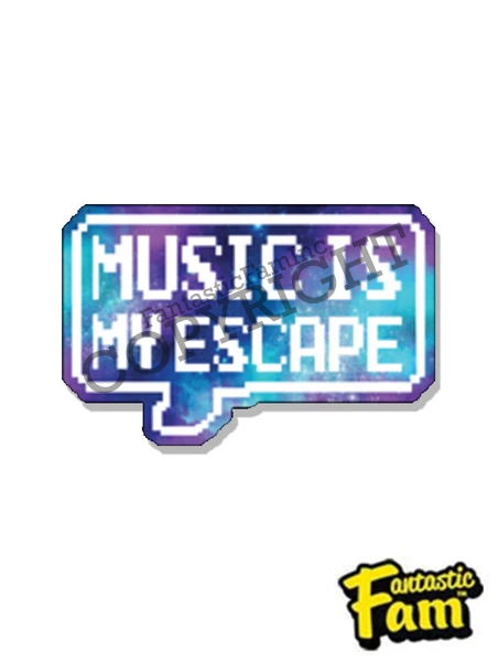 Music Is My Escape Vinyl Sticker
