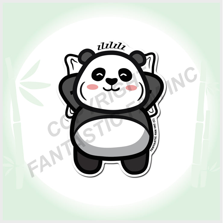 I LOVE NAPS Panda Vinyl Sticker