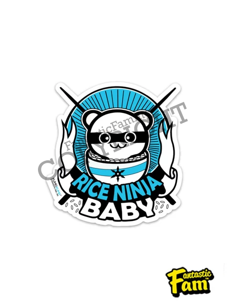 Rice Ninja Baby Vinyl Sticker
