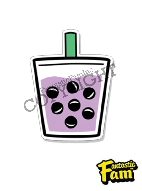 Taro Boba Vinyl Sticker