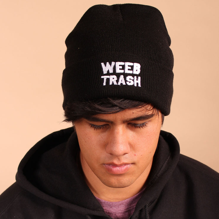 Weeb Trash Beanie - Black