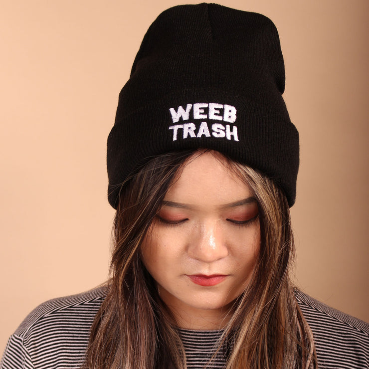 Weeb Trash Beanie - Black