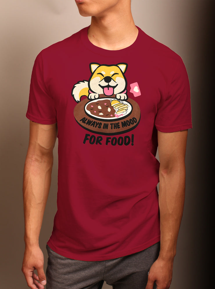 Always in the Mood for Food - Shiba - Unisex T-Shirt - Cardinal Red